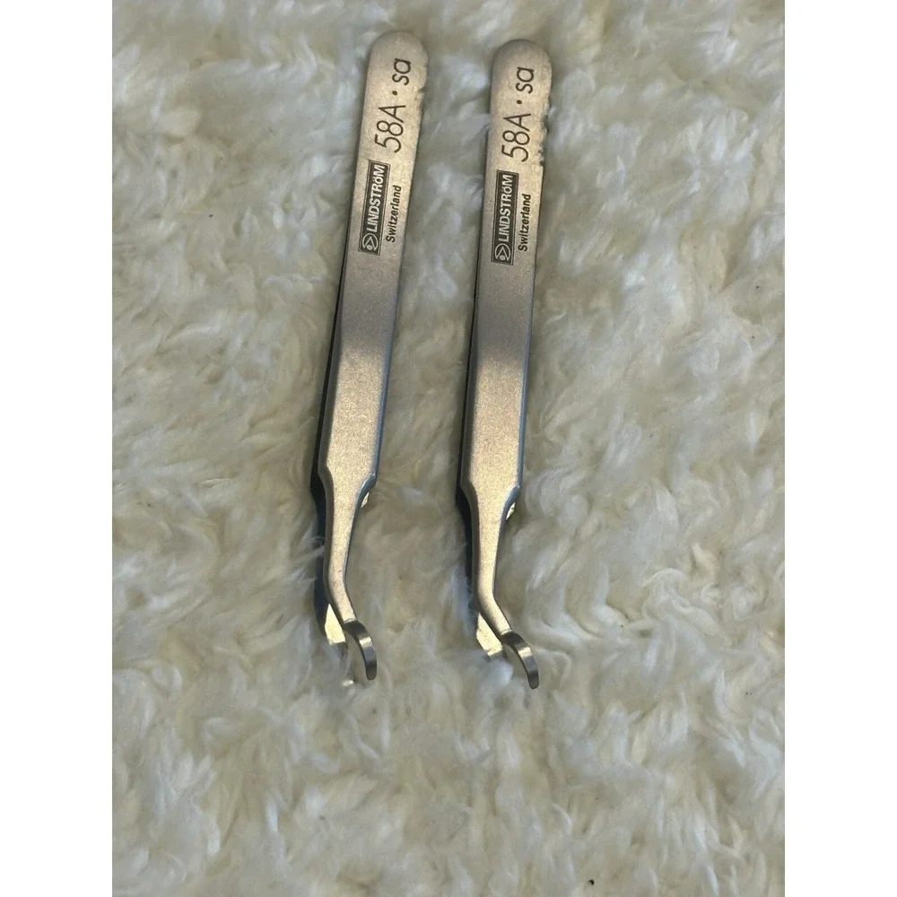 Lindstrom Switzerland Tweezers 58 A • Sa‎ Lot Of 2
